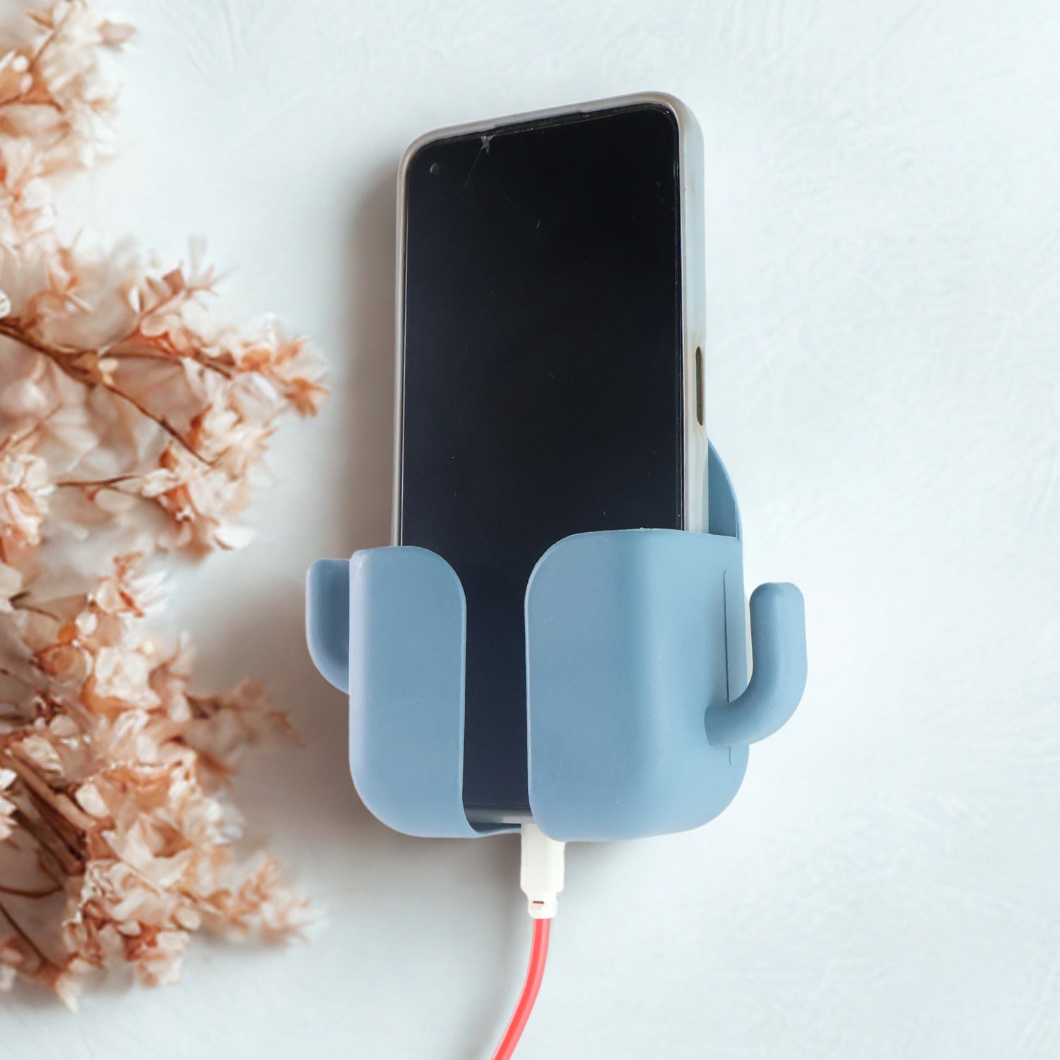 Wall Mounted Adhesive Phone Holder & Remote Organizer(1Pc) Wall Mounted Adhesive Phone Holder & Remote Organizer(1Pc)